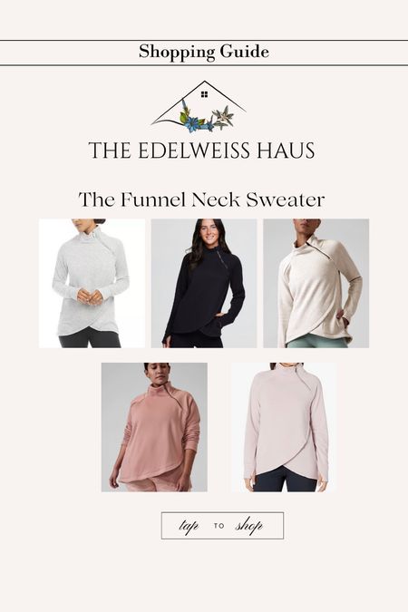 Everyone raves over my blush funnel neck side zipper athleisure sweater (say that 5 times fast!) Here are some amazing options in all different price points and many assorted colors at each place! 

#LTKGiftGuide #LTKfit #LTKcurves