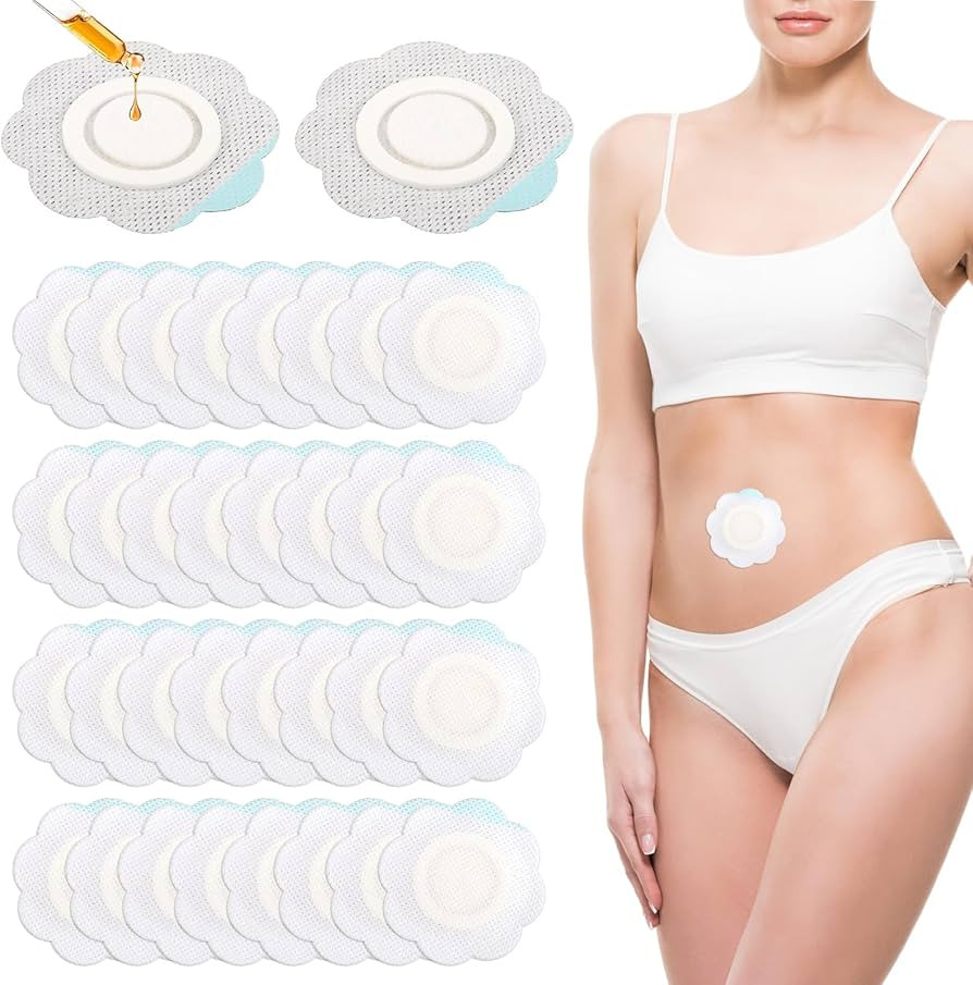 30pcs Castor Oil Pack Wrap for Belly Button, Self-Adhesive Disposable Castor Belly Button Wrap Pa... | Amazon (US)
