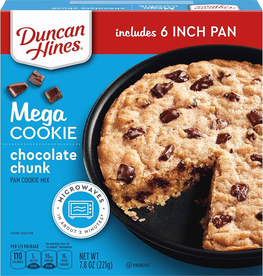 Duncan Hines MEGA Cookie Chocolate Chunk Pan Cookie Mix, Thanksgiving Cookies, 7.8 oz. | Amazon (US)