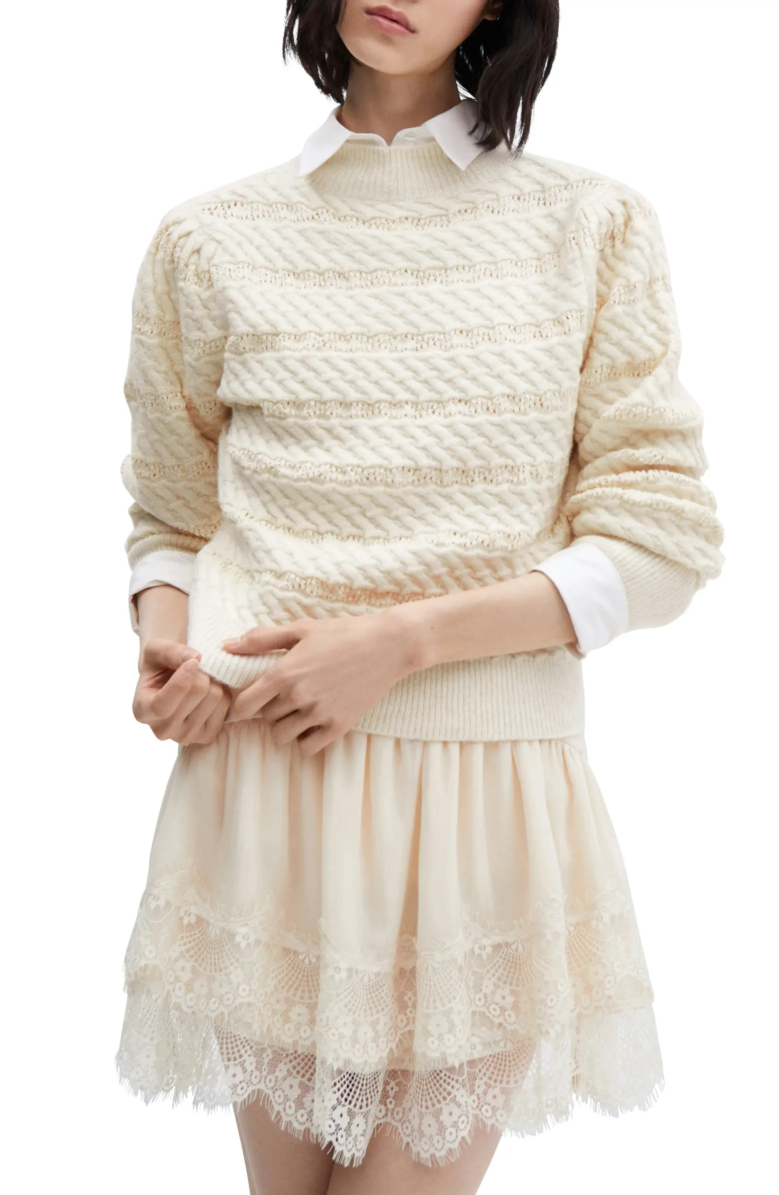 Mixed Stitch Mock Neck Sweater | Nordstrom