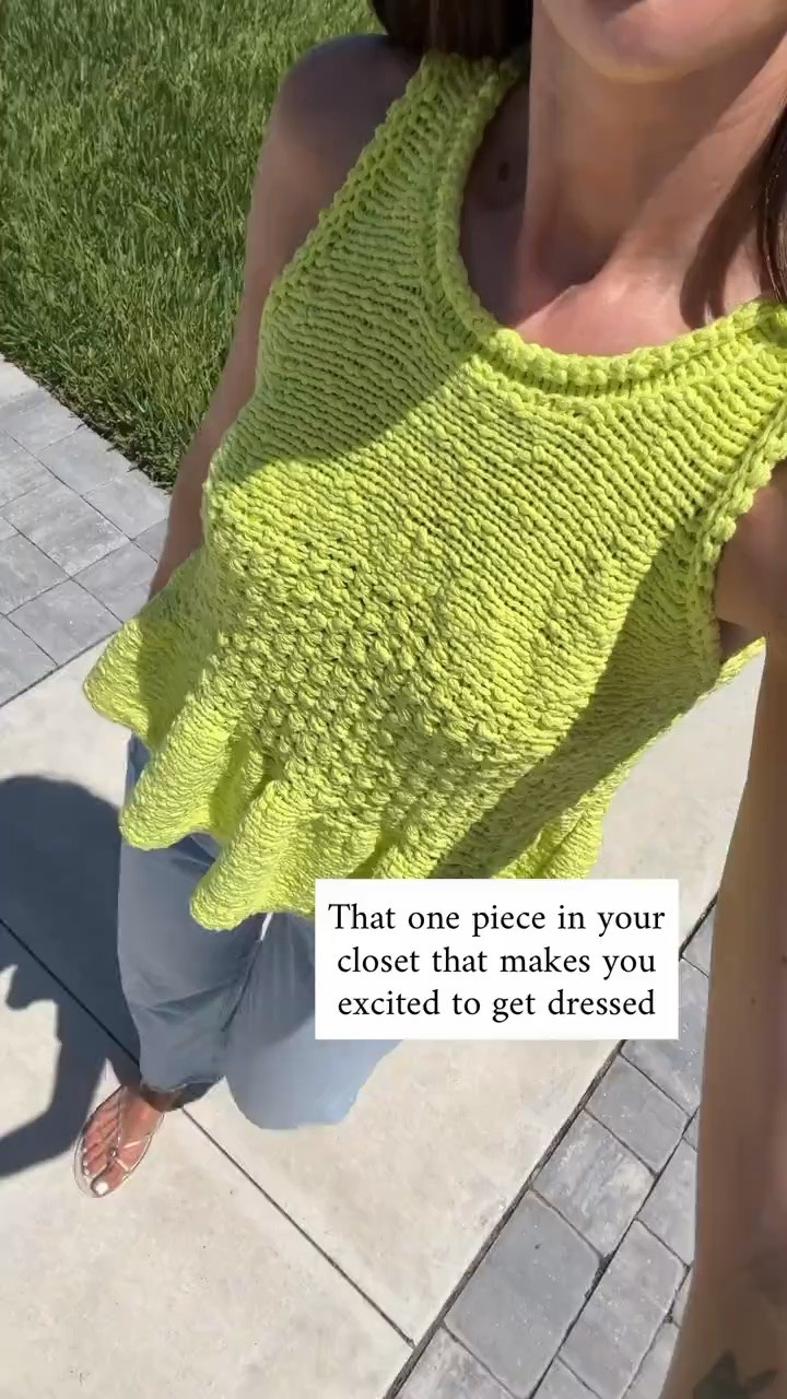 This knit tank is one of those pieces that makes even simple jeans feel special. The textured knit and peplum shape give it so much personality, and it’s lightweight enough to wear now while layering perfectly with a cardigan or jacket later.

Size XS 

knit tank, peplum top, textured knit, casual outfit, boutique fashion, elevated basics, jeans outfit, summer to fall style, feminine fashion, everyday style, annabrstyle
