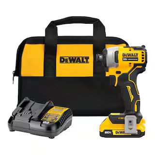 DEWALT ATOMIC 20V Max Lithium-Ion Brushless Cordless Compact 1/4 in. Impact Driver Kit with 2.0Ah... | The Home Depot