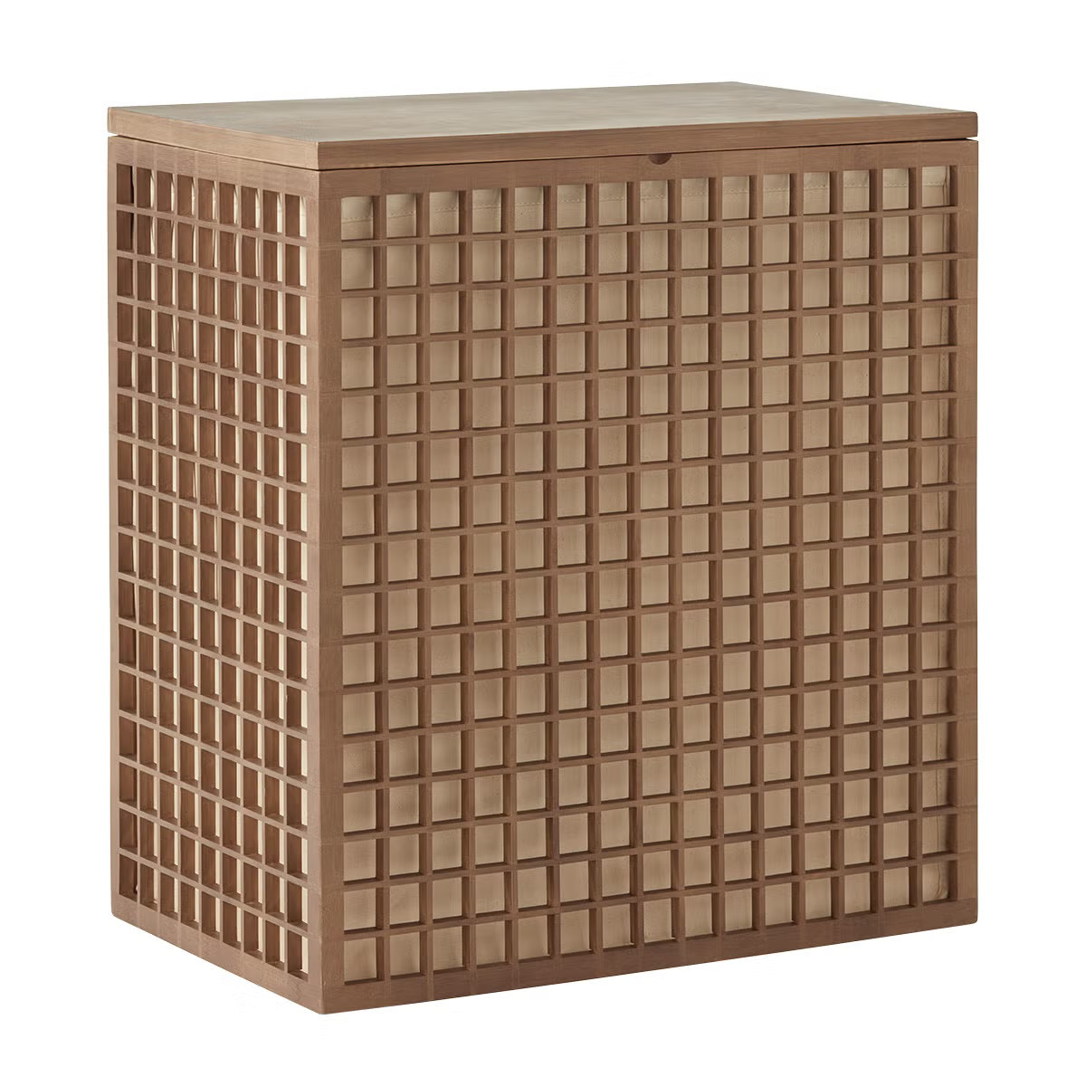 The Container Store Shoji 2-Section Bamboo Hamper | The Container Store