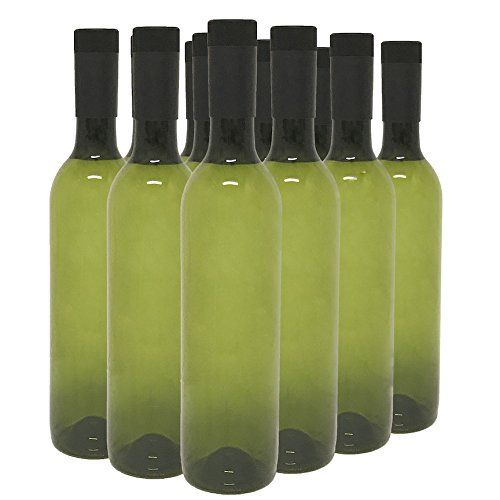 nicebottles Plastic Wine Bottles & Screw Caps, Green, 750ml - Pack of 12 | Amazon (US)
