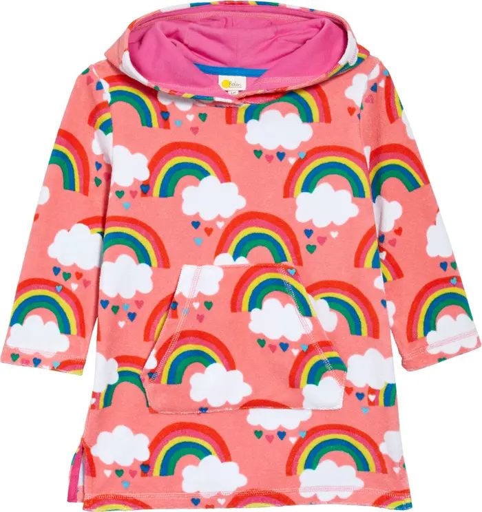Kids' Rainbow Towelling Hooded Cover-Up | Nordstrom