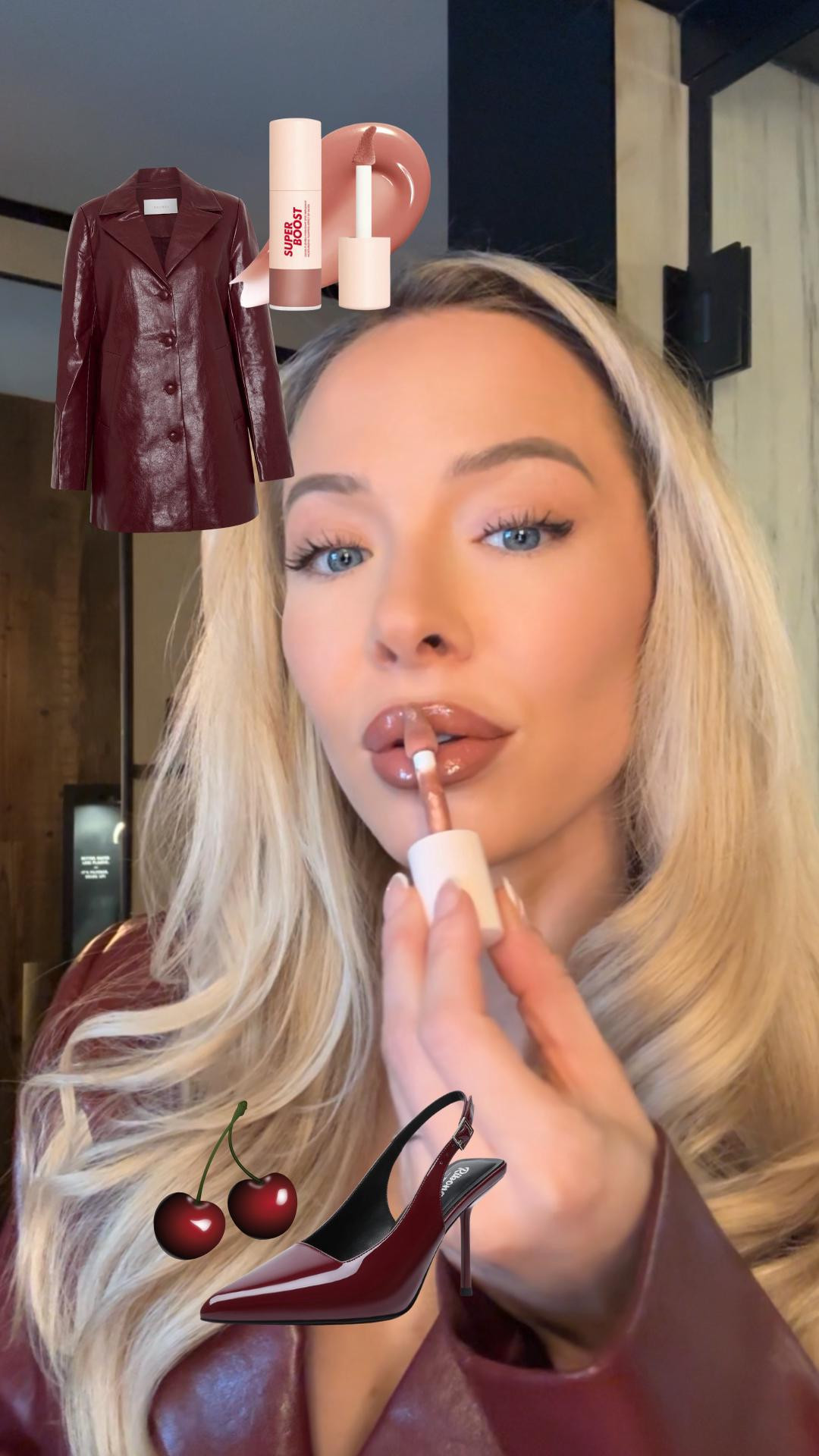 Cherry red fall outfits ❤️‍🔥

Today’s OOTD: my cherry red leather jacket blazer from Meskhi (wearing XXS + it’s on sale right now), paired with matching cherry red heels from Amazon and my Forever 21 pants — linking the perfect dupe for you on LTK.

And my go-to fall lip combo: Make Up Forever Limitless Brown lip liner, blended out with Wherever Walnut, topped with the Wherever Walnut gloss for that soft, warm fall pout 🤎✨

Bold, confident, feminine. Tap to shop the full look ✨

#LTKStyle #CherryRedFallOutfits #FallLipCombo #MakeUpForever #FallFashion2025 #OOTDInspo #RedLeatherJacket #LTKF

#LTKSaleAlert #LTKBeauty #LTKSaleAlert #LTKSeasonal #LTKHoliday