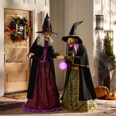 Member's Mark Pre-Lit Animated Crystal Ball Witches, Set of 2 | Sam's Club