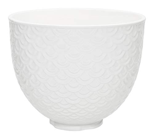 KitchenAid Ceramic Bowl 5-Quart Mixer- Mermaid Lace White | Amazon (US)