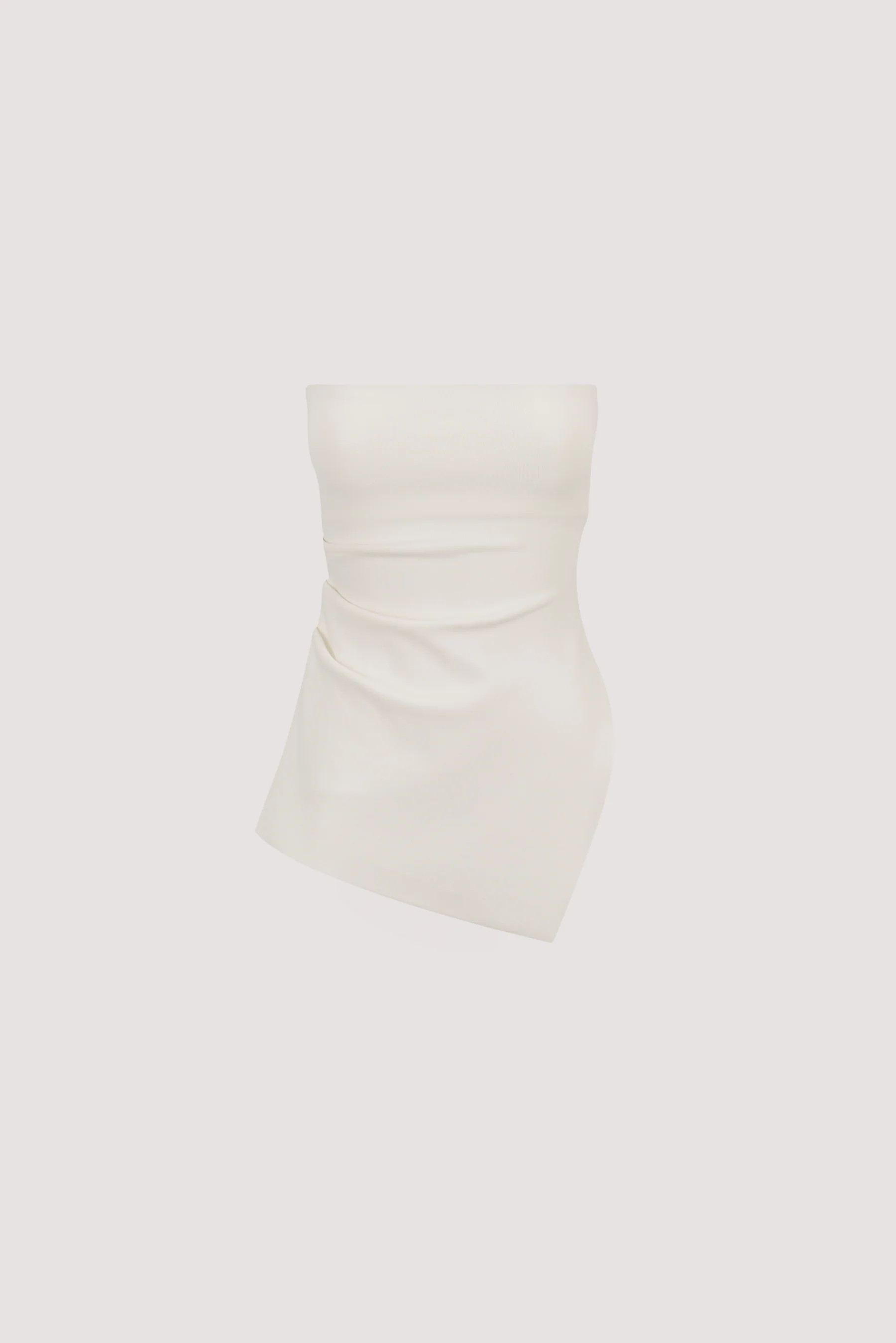 LUKE OFF WHITE LONGLINE BANDEAU TOP | DISSH