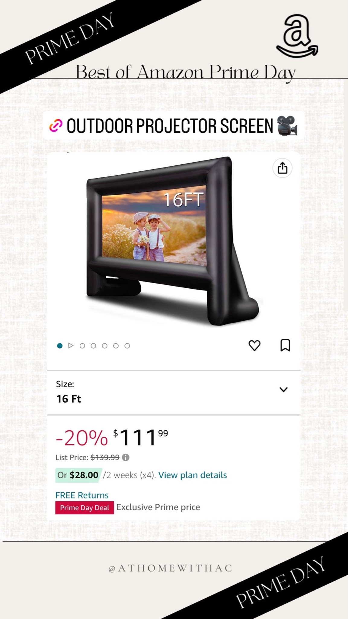 Inflatable outdoor movie screen 

#LTKFind #LTKxPrimeDay #LTKfamily