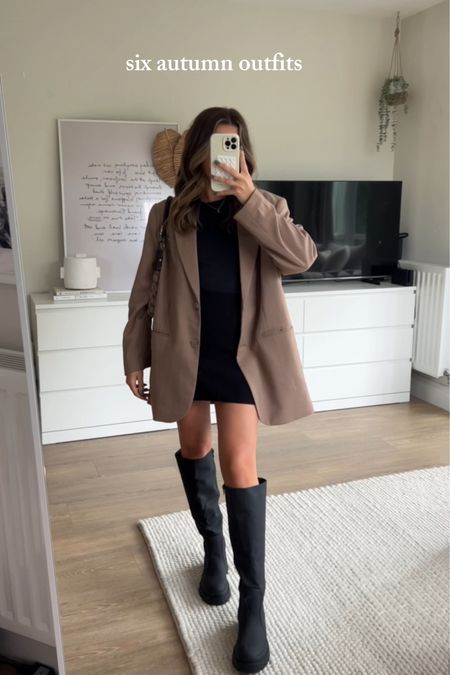 Knee high boots are PERFECT for autumn styled with an oversized camel blazer and black skirt with tee combo. Timeless, easy and comfortable. 

Six autumn outfits for your transitional wardrobe (and maybe to wear when it’s a little colder but I’m dying to get into my autumn ‘fits) 🤎🍂 

I’ll link everything on my stories, sept highlight and LTK asap! 

#autumnoutfits #autumnstyles #minimaloutfit autumn outfit ideas, autumn outfit inspo, autumn styles, autumn ootd, six autumn outfits,

#LTKeurope #LTKstyletip #LTKfindsunder50