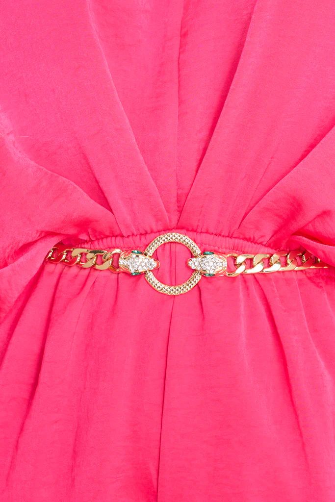 Sass Master Gold Chain Belt | Red Dress 