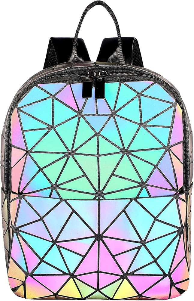 LOVEVOOK Geometric Luminous Purses and Handbags for Women Holographic Reflective Crossbody Bag Wa... | Amazon (US)