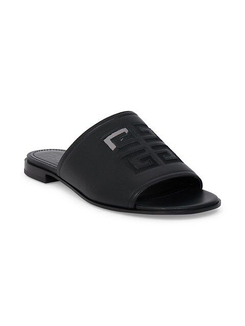 4G Flat Leather Sandals | Saks Fifth Avenue