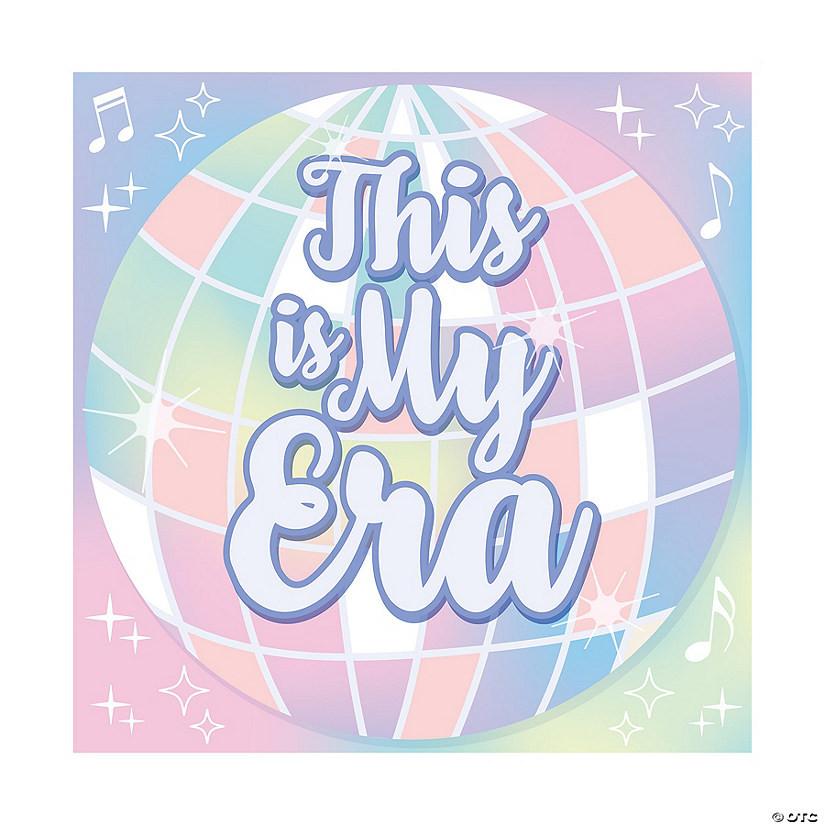 46" x 46" Pastel This is My Era Birthday Party Photo Booth Backdrop | Oriental Trading Company