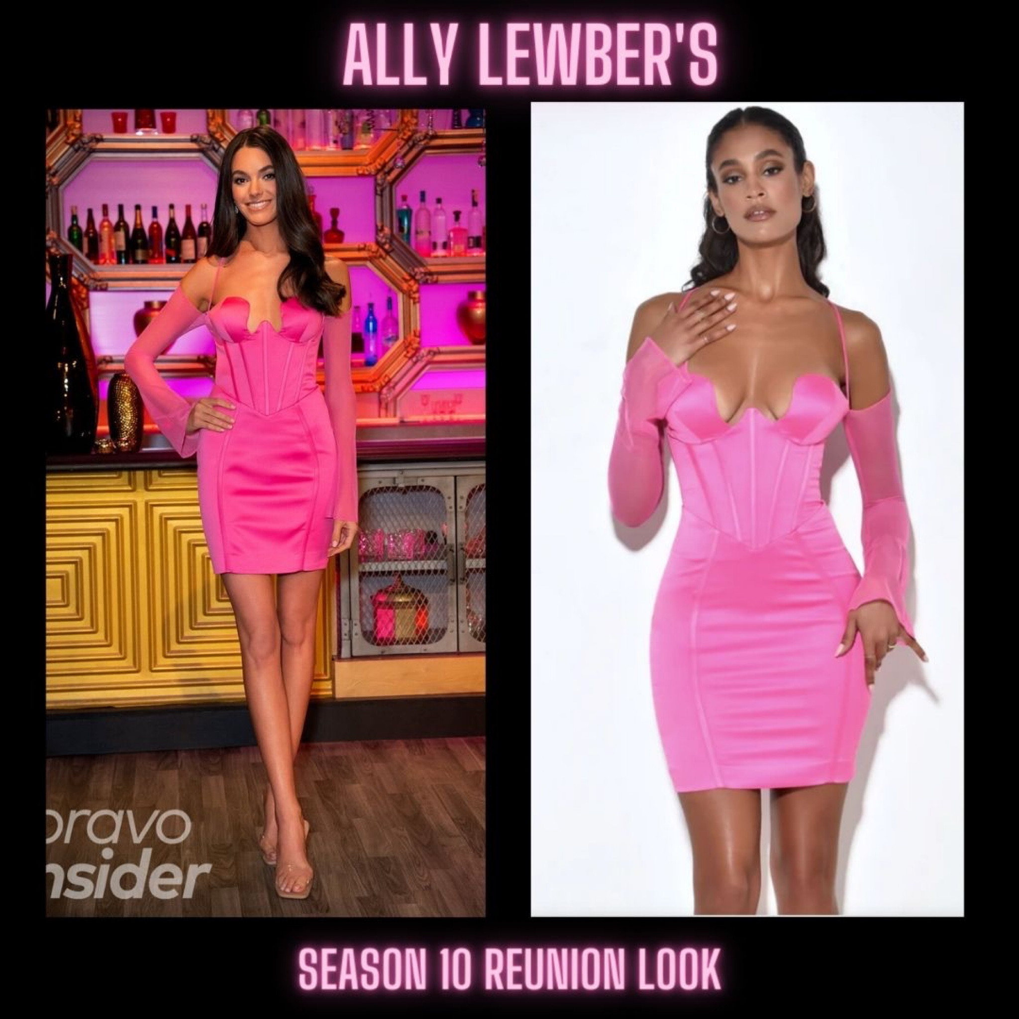 Ali Lewber’s Pink Satin Corset Dress at the Vanderpump Rules Reunion Is by Miss Circle // Shop Similar
