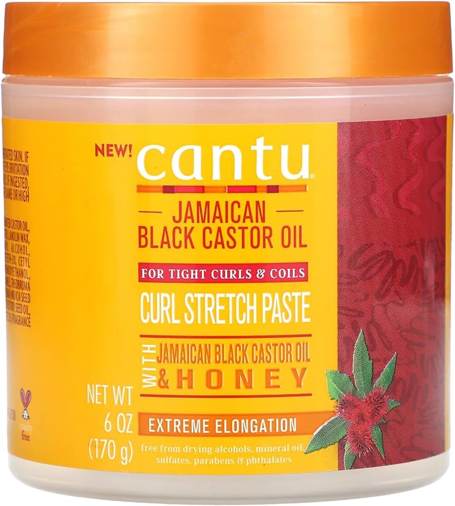 Cantu Jamaican Black Castrol Oil Curl Stretch Paste with Honey 6 oz | Amazon (US)