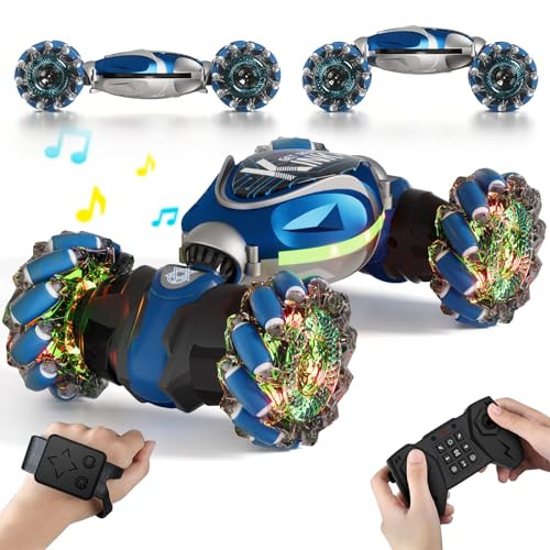 RC Stunt Cars Remote Control Car Double-Sided Driving 360° Flips Rotating Car Toy All Terrain Off-Road car,4WD Gesture Sensing Rc Cars for Teen Boys for Kids for Boys Girls Age 6-12 | Amazon (US)