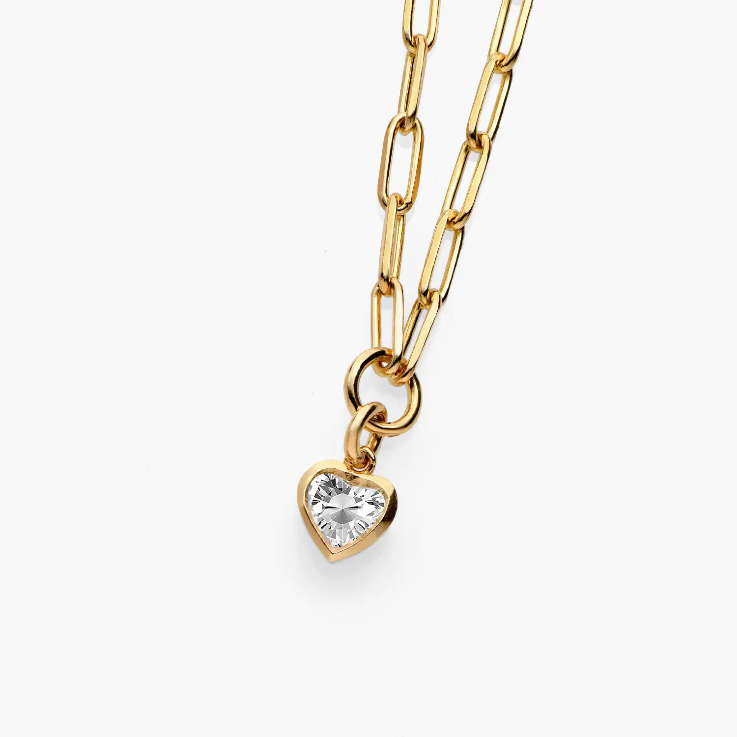 Te Amo 0.2 ct Heart Shape Diamond Necklace - Gold Vermeil | Oak & Luna (US)