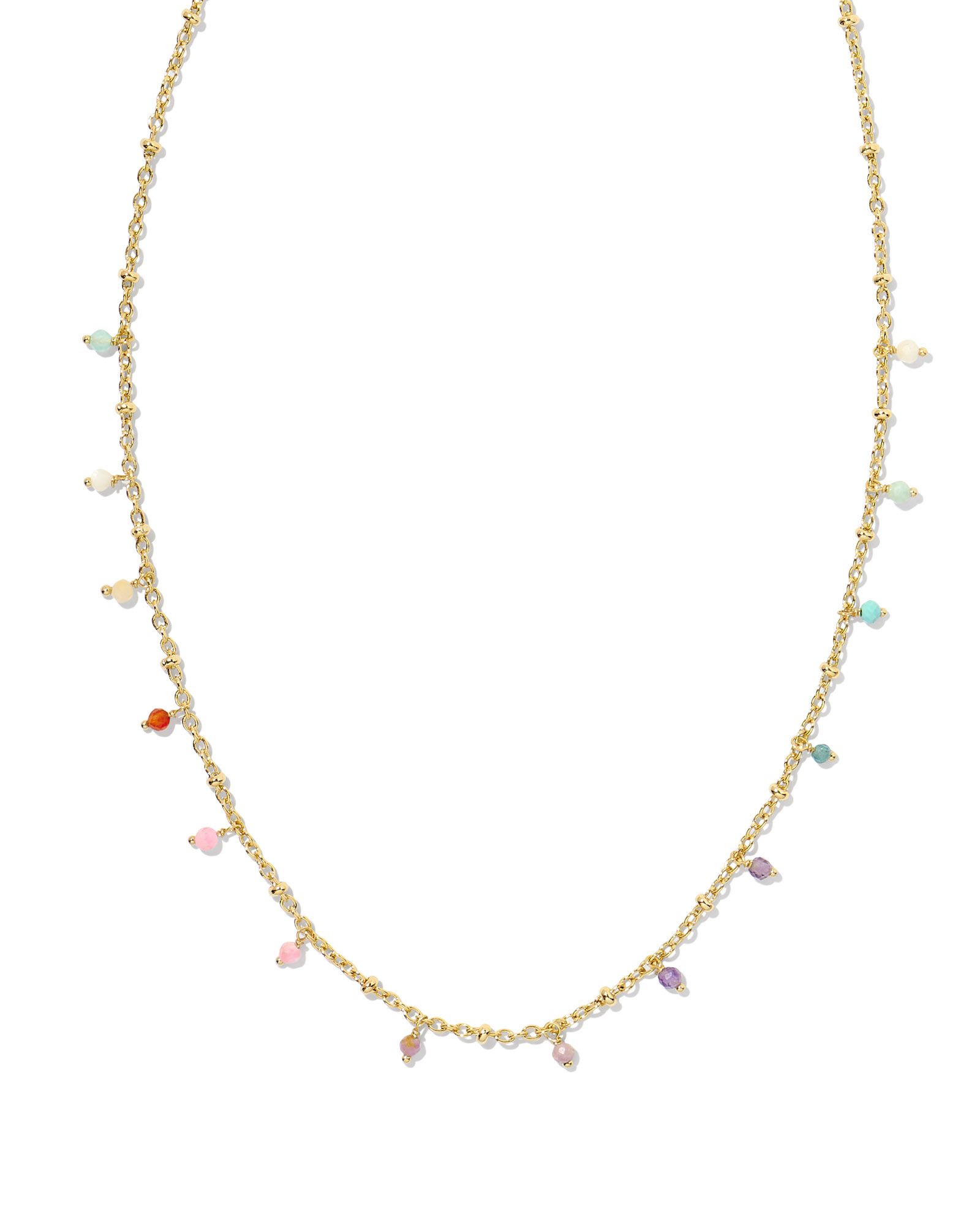 Camry Gold Beaded Strand Necklace in Pastel Mix | Kendra Scott