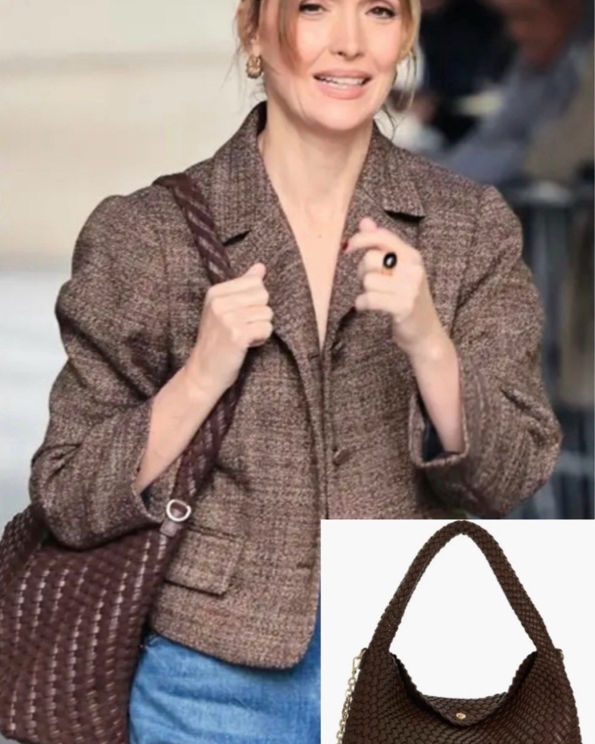 celebs go-to bag, the large Dune London Deliberate.

Katie Holmes, Bella Hadid and Daisy Edgar-Jones are just a few of the fashionistas who have worn the style, which is surprisingly under $200. The woven, slouchy bag comes in different sizes and a range of pretty colors.

#LTKSeasonal #LTKitbag #LTKstyletip

#LTKdayinmylife

#LTKootd #LTKgrwm #LTKdayinmylife