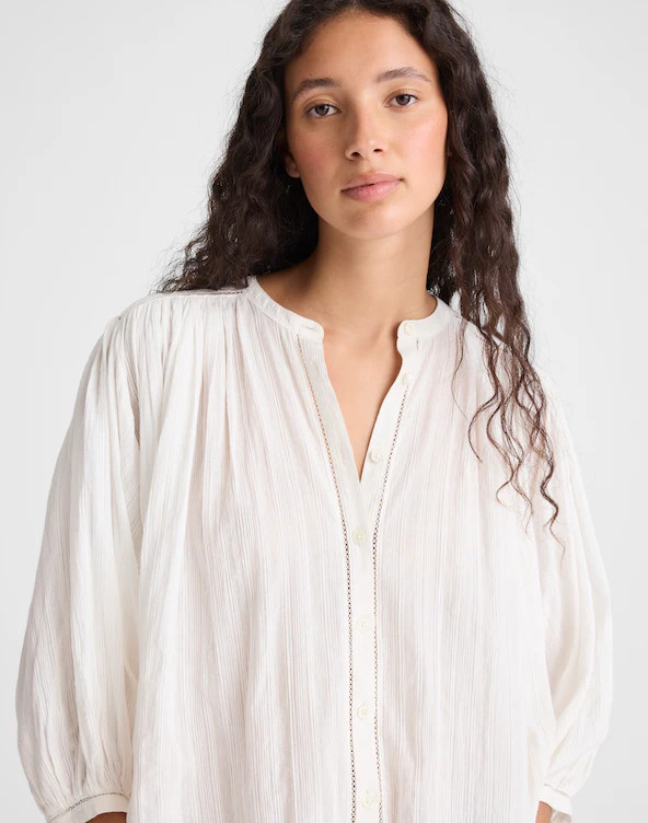 Shirred Button-Up Blouse | Madewell