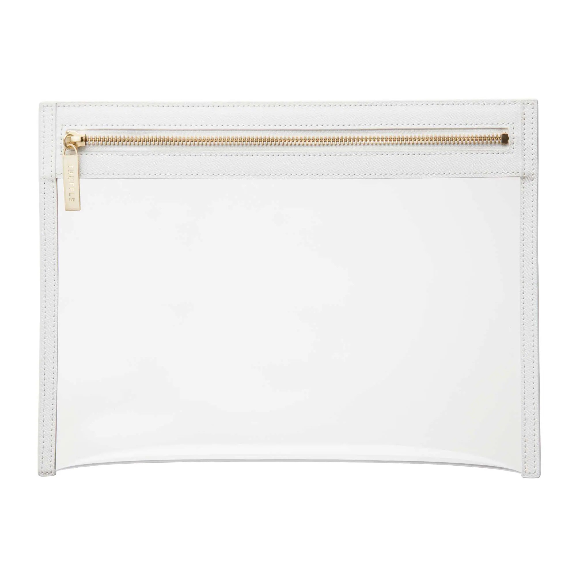 Clarity Clutch Large - Large Clear Clutch | Flat Purse Organizer | Truffle