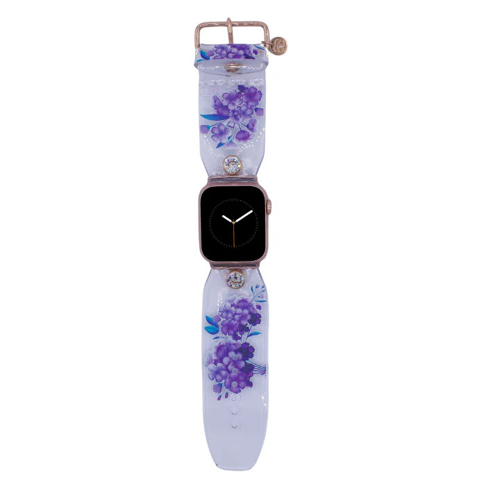 Limited Edition - "Purple Blooms" Waterproof Sivella Watchband | Sparkl