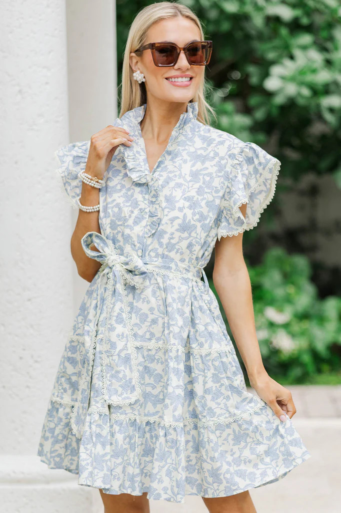 The Whimsy Blue Floral Dress | The Mint Julep Boutique