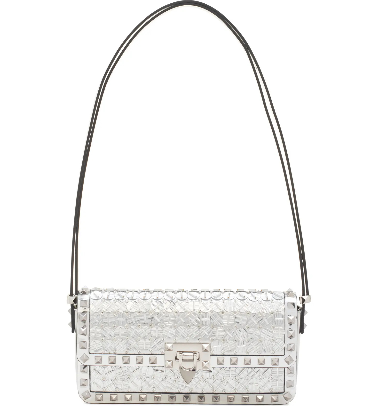 Valentino Garavani Rockstud Sequins Leather East/West Shoulder Bag | Nordstrom | Nordstrom