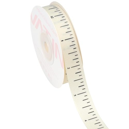 VATIN Teacher Crafting Ribbon - Measuring Tape Design School Supplies Ribbon - Ruler Themed Grosgrain Ribbon - 5/8 Inch Wide x 12-Yard Length - for Gift Wrapping, Classroom Decor | Amazon (US)
