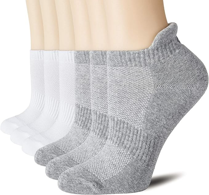 CS CELERSPORT 6 Pairs Ankle Athletic Running Socks Low Cut Sports Tab Socks for Men and Women | Amazon (US)