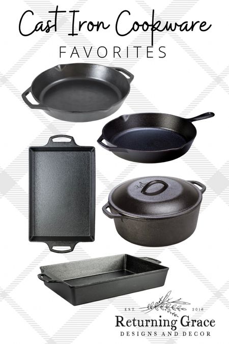 These are some of my favorite Cast Iron Cookware Pieces! A few of them are on Sale!!! #castiron #castironcookware #cleanliving #farmhousestyle #walmartfinds 

#LTKfindsunder100 #LTKfamily #LTKhome