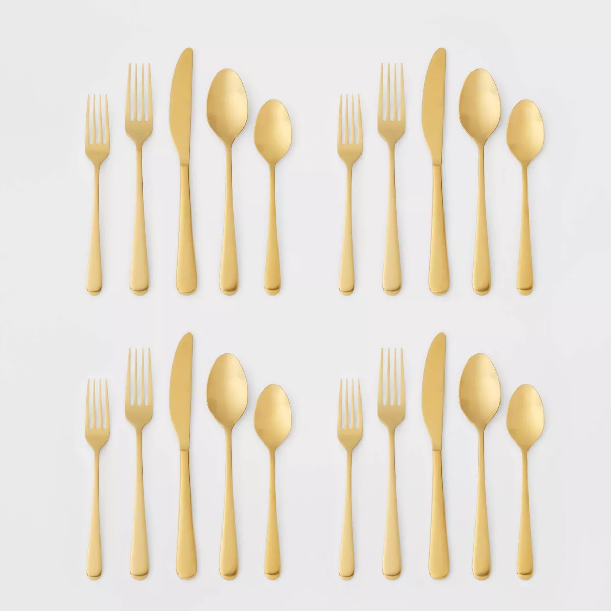 20pc Harrington Flatware Set Gold - Threshold™ | Target