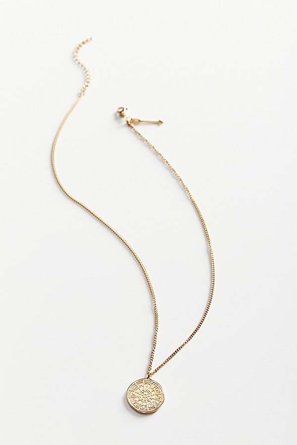 Ellie Vail Trey Zodiac Coin Pendant Necklace | Urban Outfitters (US and RoW)