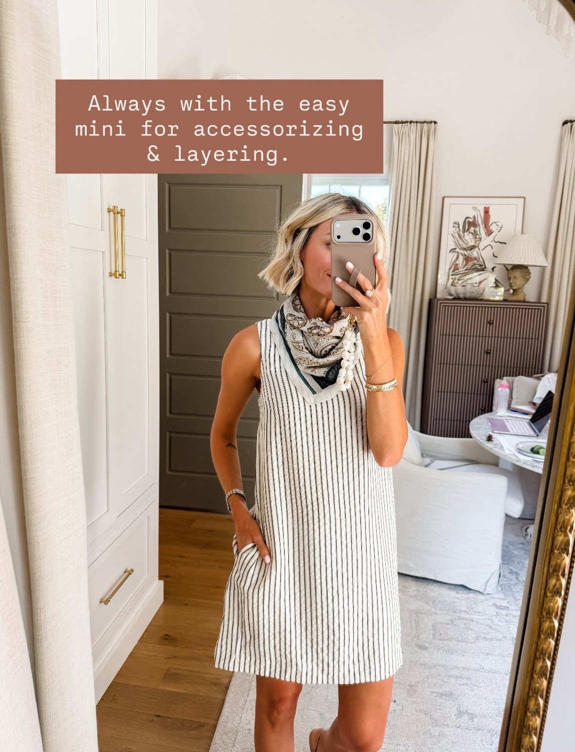 Love this striped mini shift dress that’s a great transitional piece into fall! So easy to layer & accessorize! Wearing XS!

Loverly Grey, Target, fall transitional outfit, fall outfit, striped dress, mini dress, shift dress, satin scarf, scarf styling

#LTKootd #LTKSeasonal