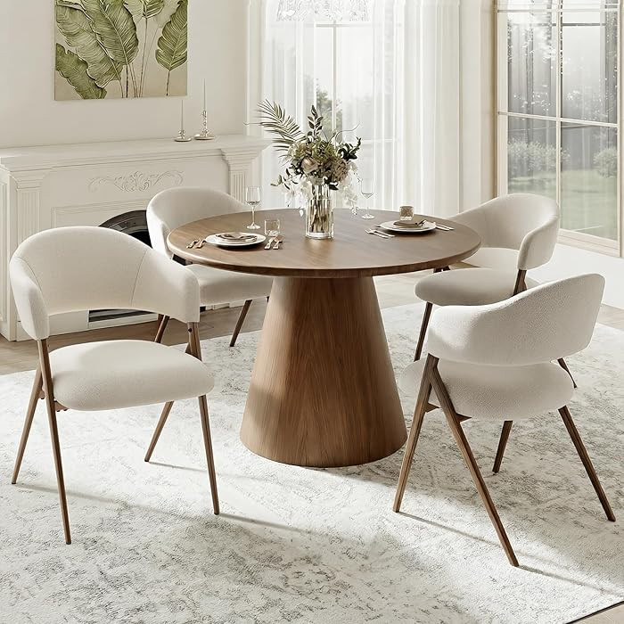 COLAMY Dining Chairs Set of 4, Mid Century Modern Dining Room Kitchen Dinner Chairs with Iron Leg... | Amazon (US)