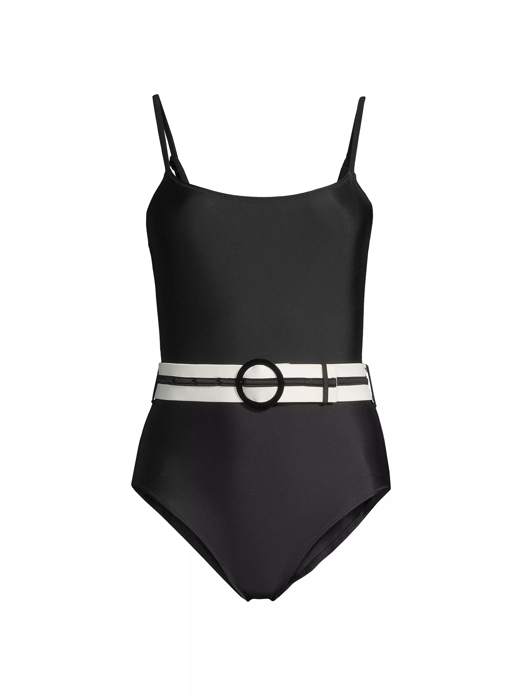 The Nina Belted One-Piece Swimsuit | Saks Fifth Avenue