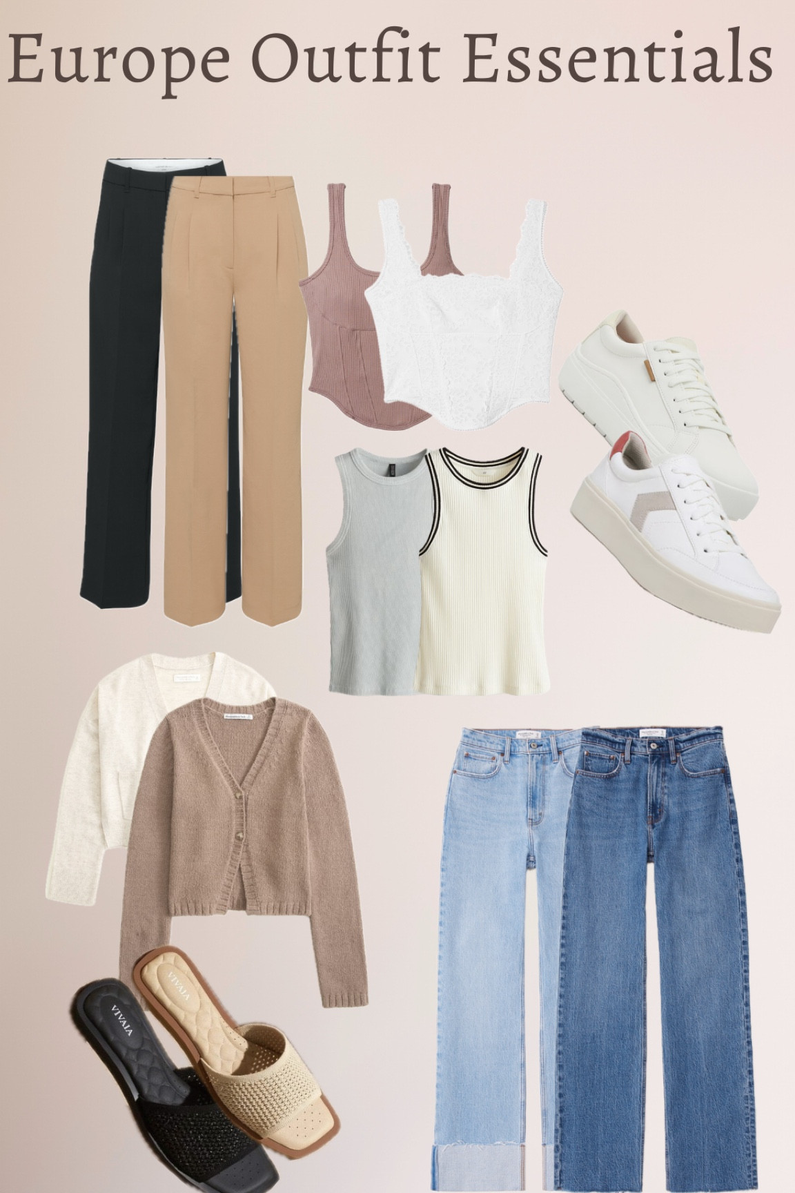 Europe Outfit Essentials for your upcoming summer vacation! These are all the basic pieces I packed that I could easily mix and match with for my Europe outfits! 

#LTKStyleTip #LTKTravel