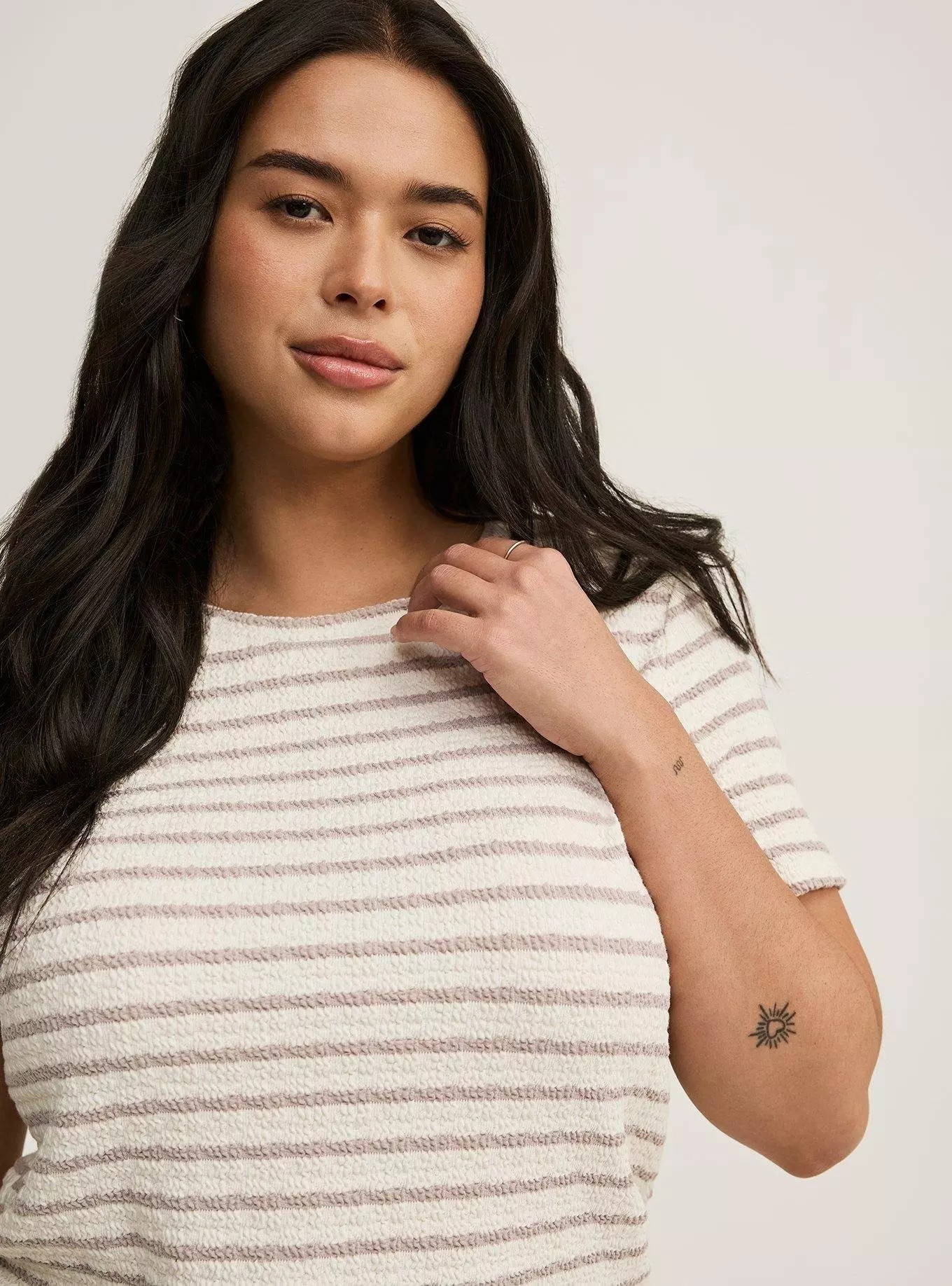 Textured Crew Neck Tee | Torrid (US & Canada)