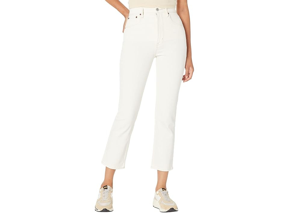 Abercrombie & Fitch Ultra High Rise Ankle Straight Jean (Ecru) Women's Jeans | Zappos