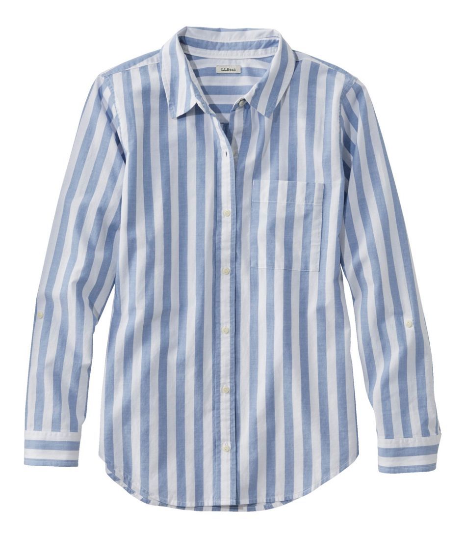 Women's Organic Classic Cotton Shirt, Long-Sleeve Stripe | L.L. Bean