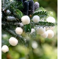 White Yarn Pompom Garland, Pom Christmas Tree Ornament | Etsy (US)