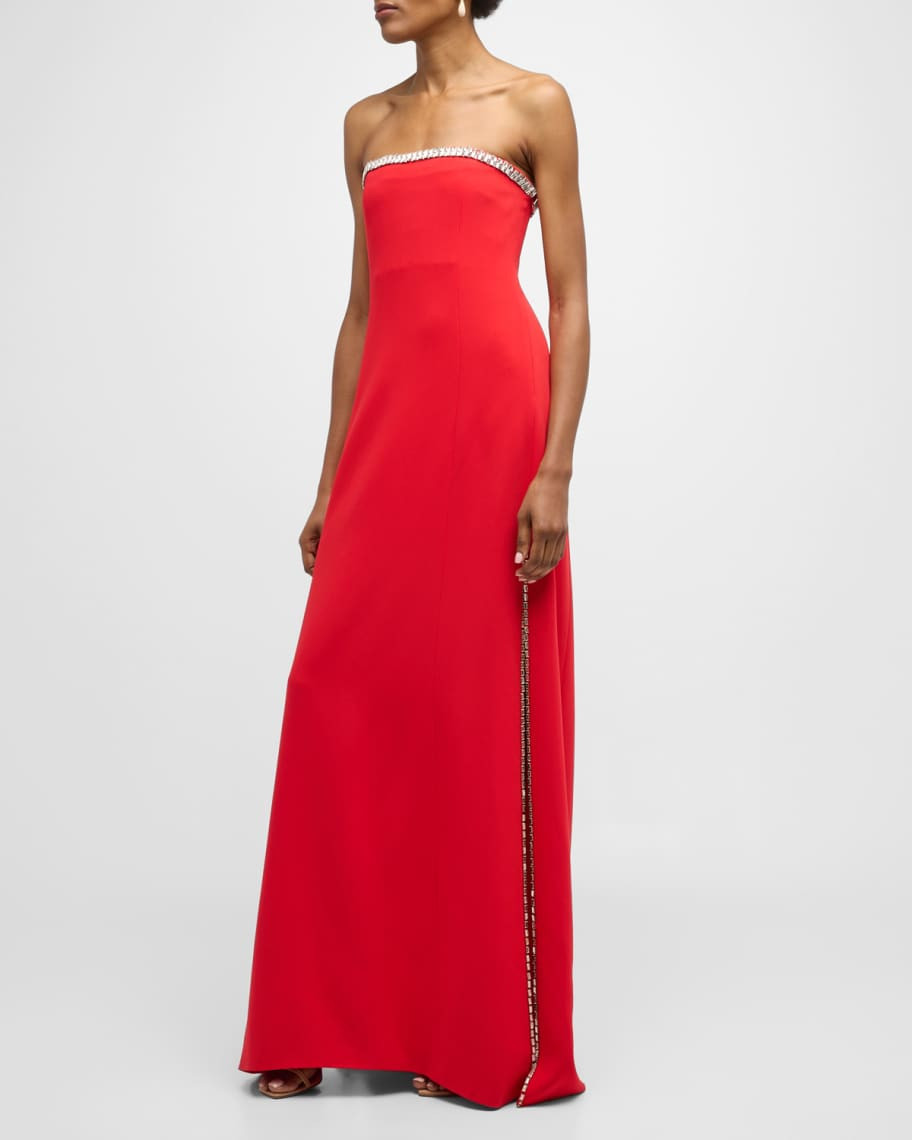 Collins Embellished Strapless Slit Gown | Neiman Marcus