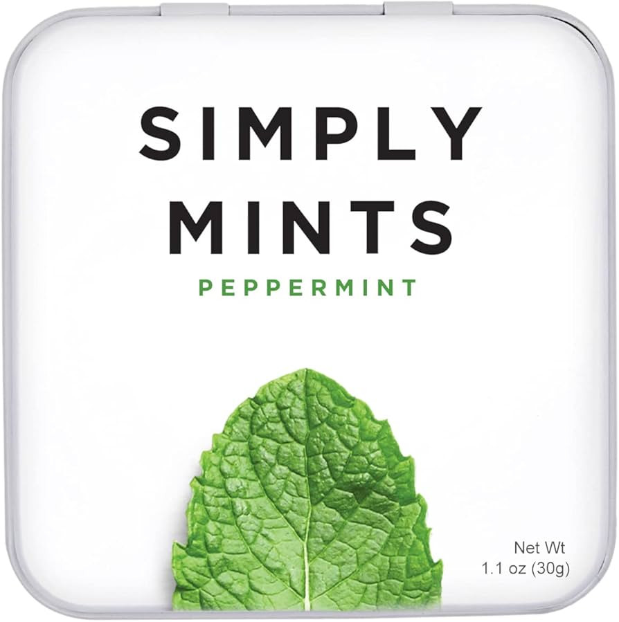 Simply Mints | Peppermint Breath Mints | Pack of Six (180 Pieces Total) | Breath Freshening + Asp... | Amazon (US)