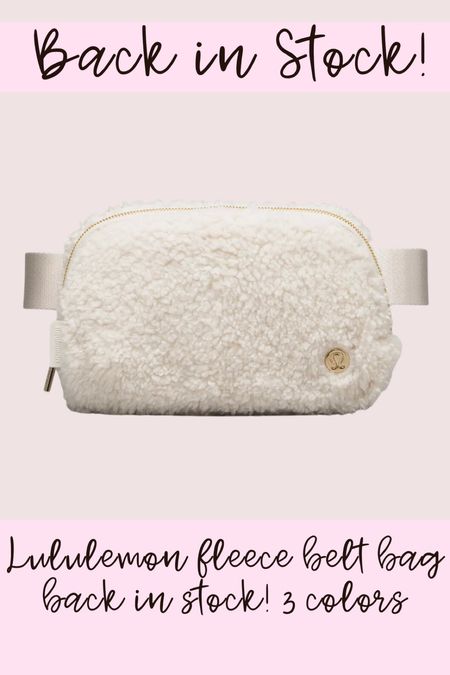 Lululemon fleece belt bag 

#LTKfitness #LTKfindsunder50 #LTKitbag