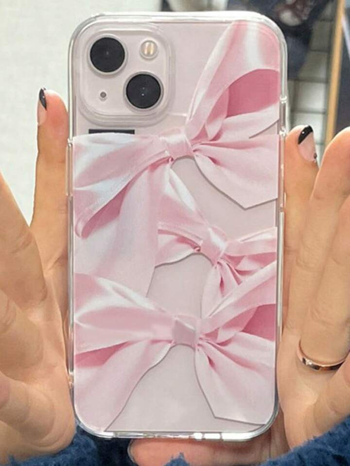Bow Pattern Phone Case Compatible With iPhone15/15Plus/15Pro/15Promax | SHEIN