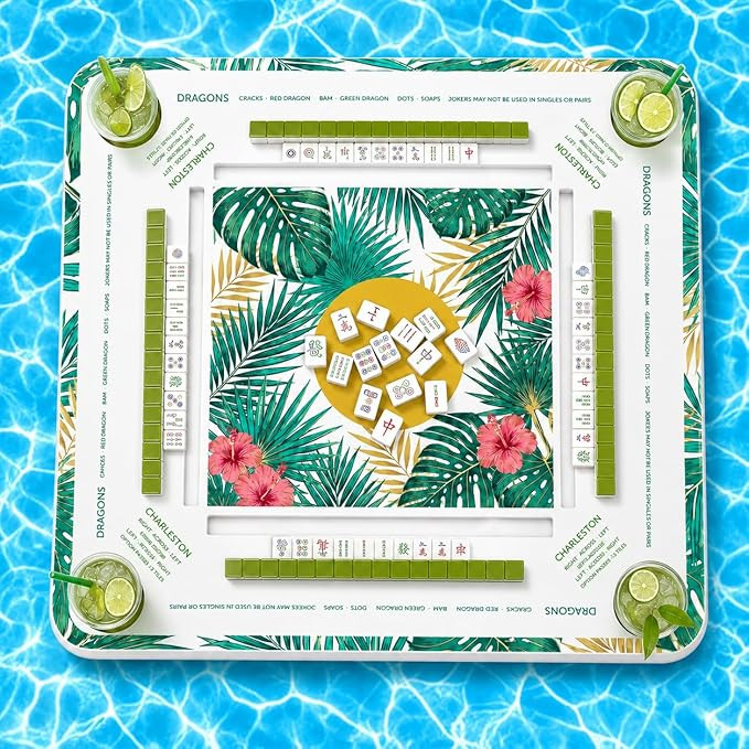 Floating Mahjong Table for Pool, Double-Sided Waterproof Float Board with Rules, Game Tray for Ca... | Amazon (US)