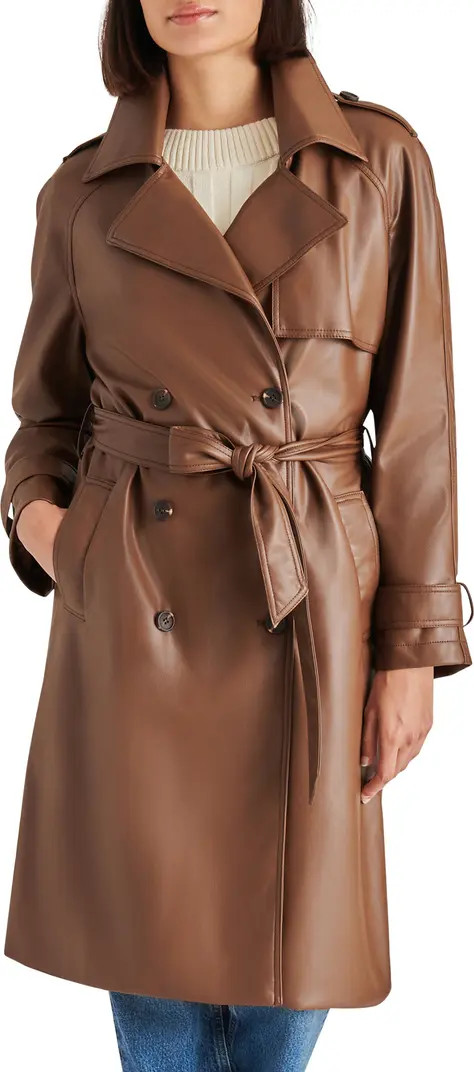 Ilia Faux Leather Trench Coat | Nordstrom