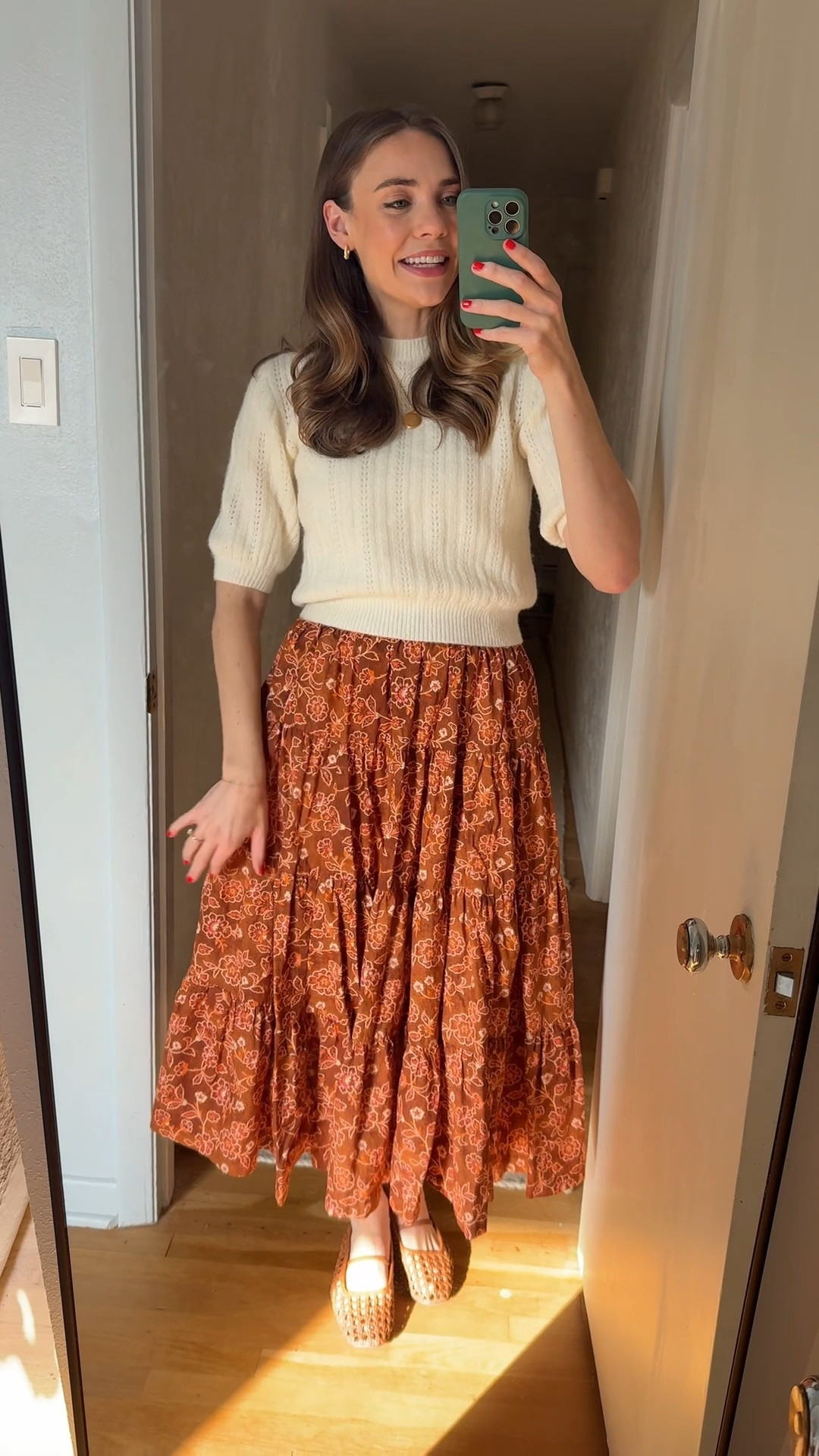 What I wore to our church’s Christmas Eve service! So thankful for the hope we have in Christ! #ootd #churchoutfit #inspo #maxiskirt #postpartum #classic #modest #basics 

#LTKSaleAlert #LTKSeasonal #LTKHoliday